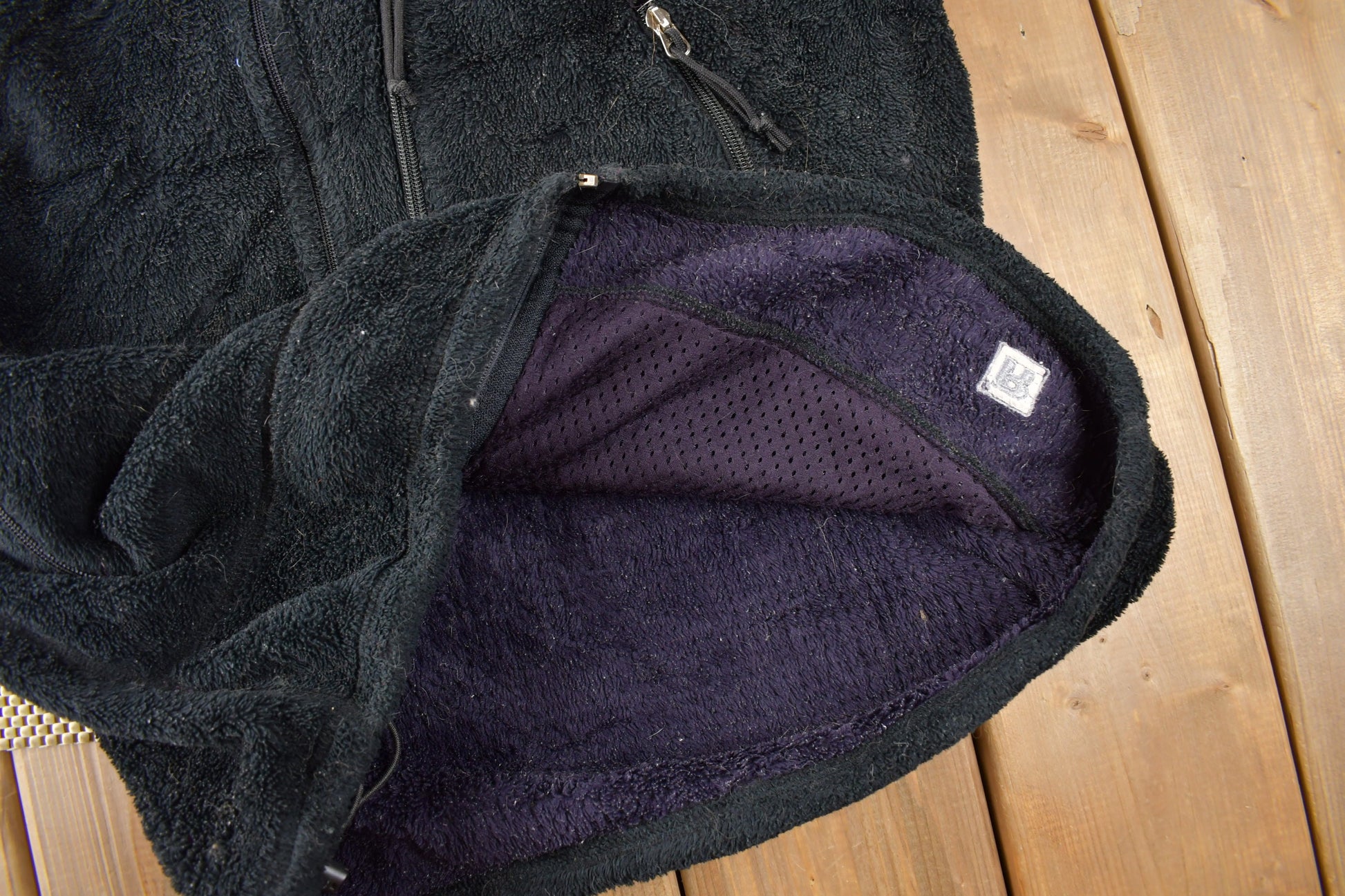 Vintage 2001 Patagonia Black Fleece Vest made In USA Size Large