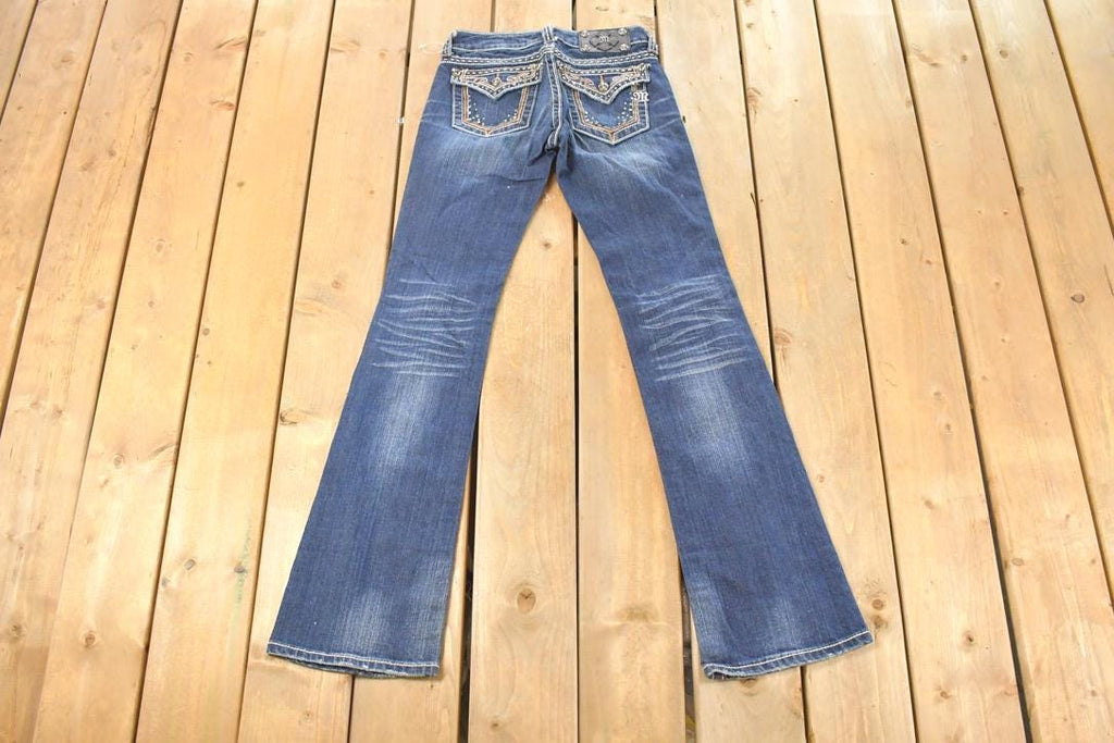Vintage Deadstock Y2K Miss Me Bedazzled Low Rise Jeans Women's Size 26x31