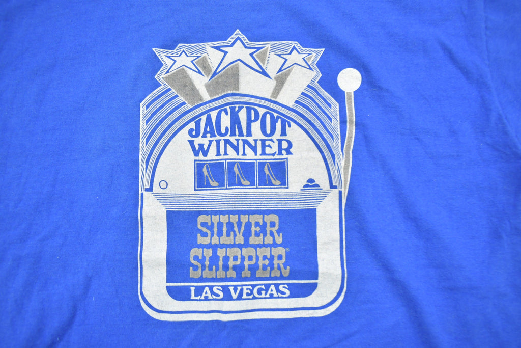 Vintage 1990s Jackpot Winner Silver Slipper Las Vegas Souvenir T Shirt