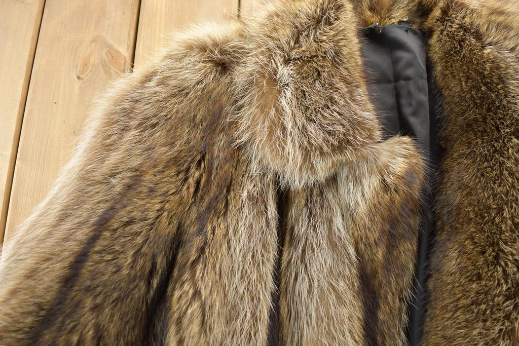 Vintage 1970s Full Length Raccoon Fur Coat Made In USA