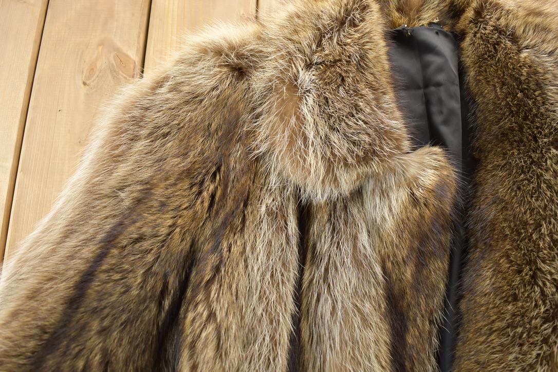 Vintage 1970s Full Length Raccoon Fur Coat Made In USA