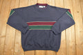 Vintage 1990s Bill Blass Striped Crewneck Sweatshirt /