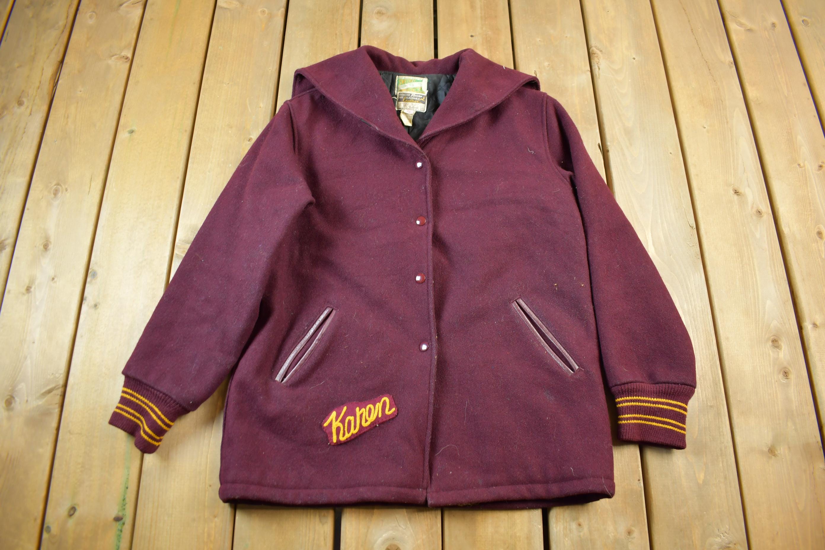 Vintage 1980s Collegiate Wool Varsity Jacket