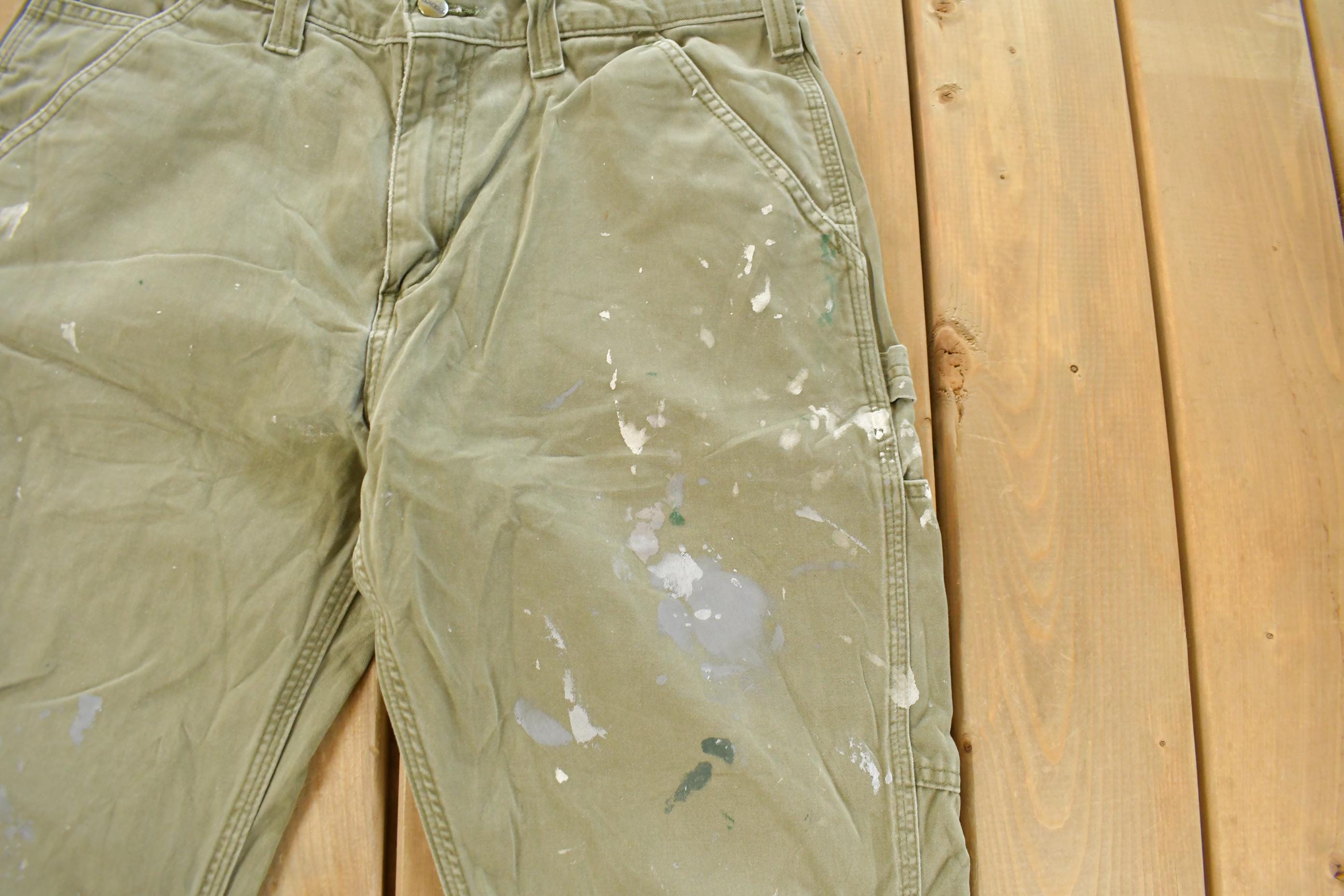 Vintage 2000s Carhartt Distressed Sun Faded Carpenter Pants Men's 33 x 31
