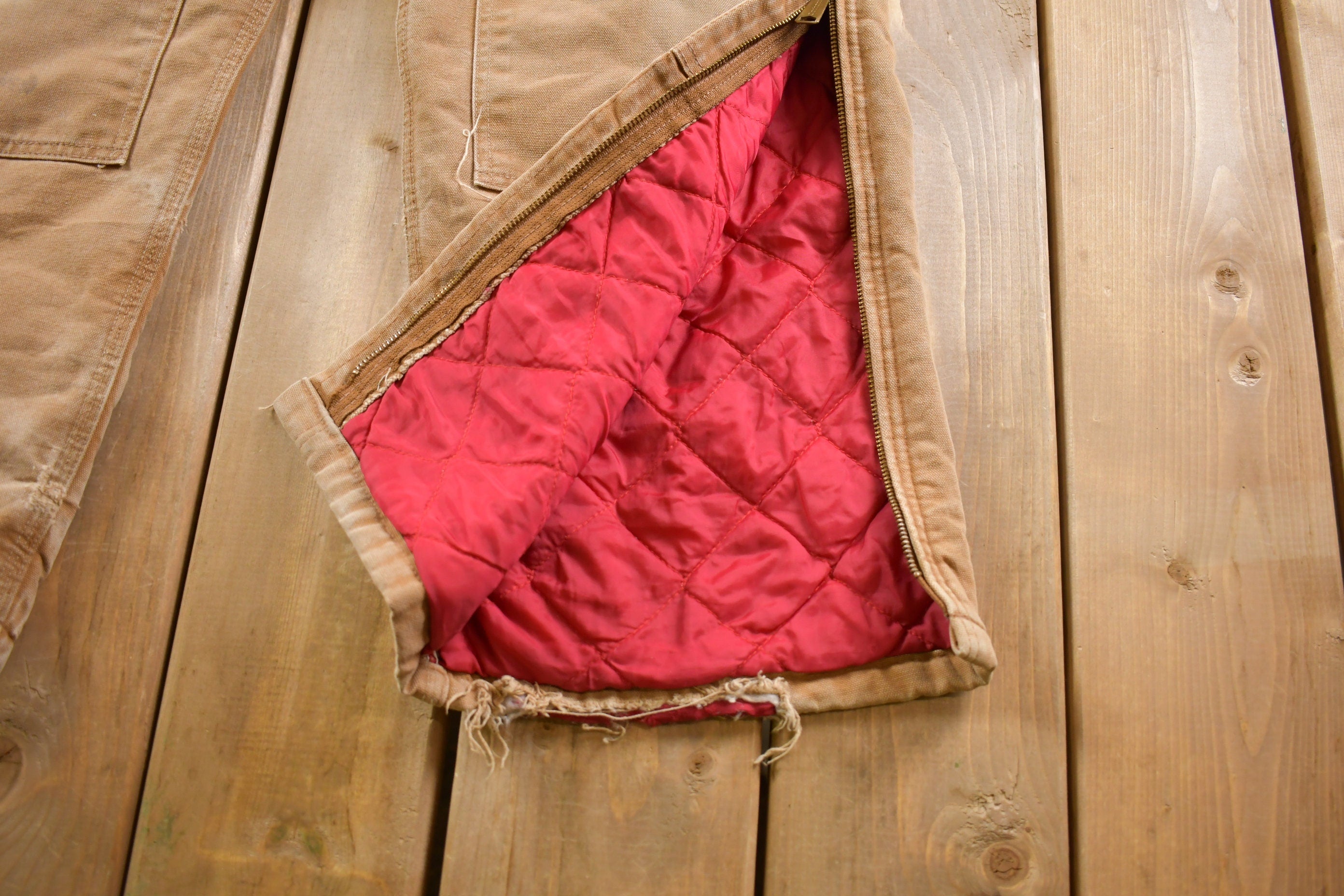 Vintage 1990s Carhartt Double Knee Canvas Overalls Size 38 Medium