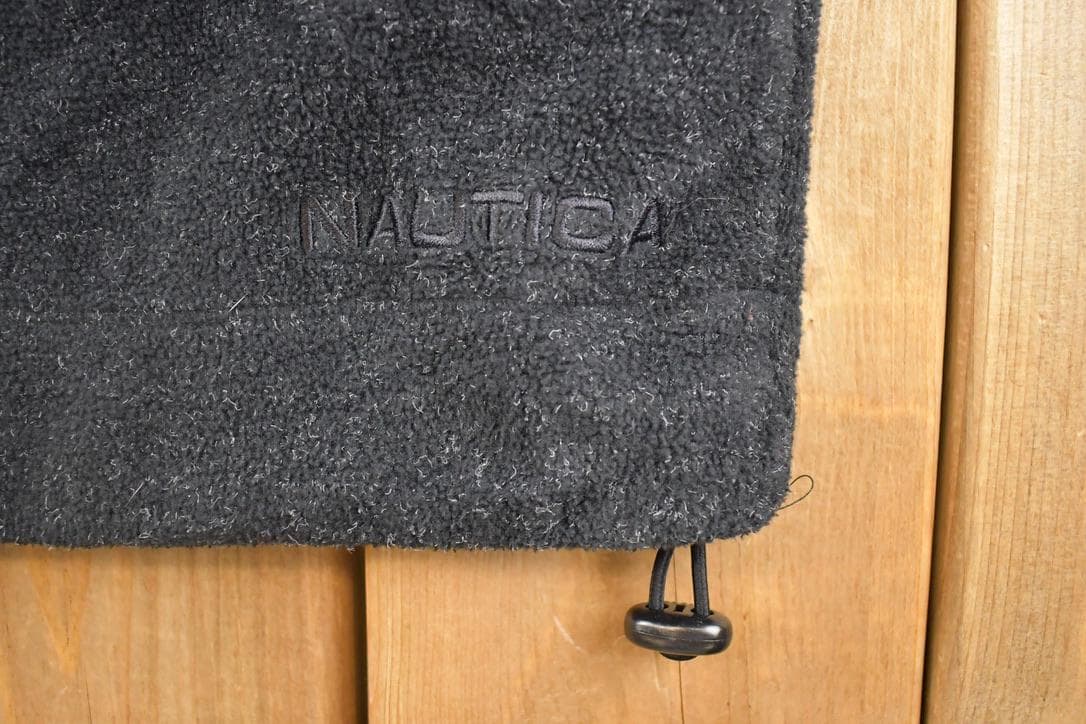 Vintage 1990s Nautica Fleece Quarter Zip Sweater Men's L