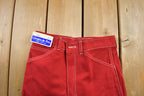 Vintage 1980s 'Chemin de fer' Red Pants 26x32