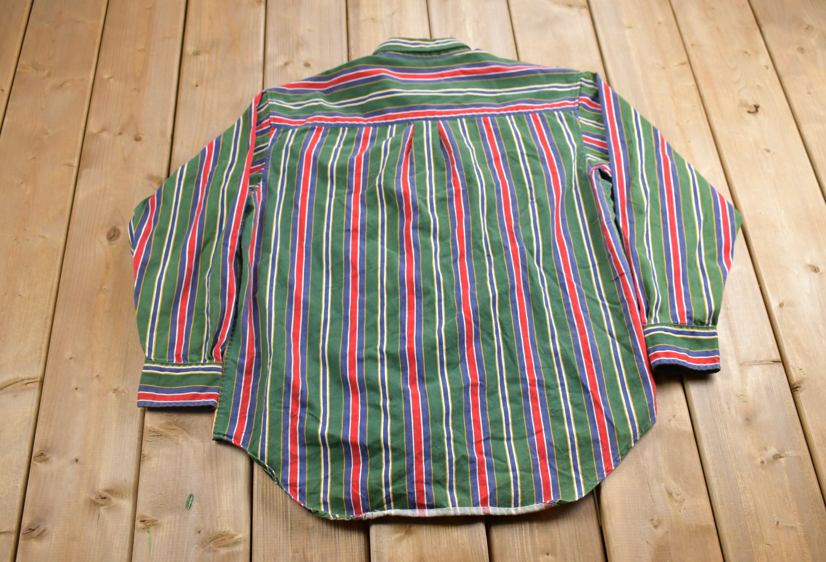 Vintage 1990s John Ashford Sport Striped Button Up Shirt