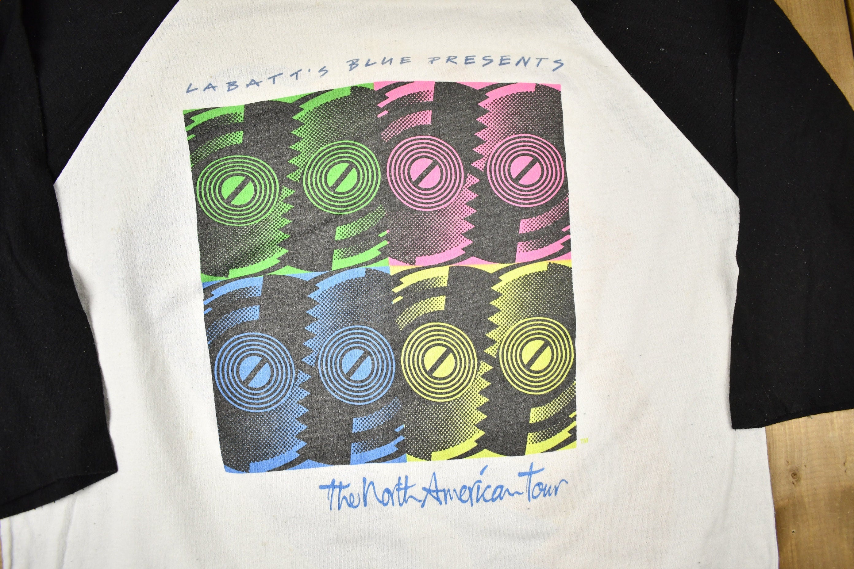 Vintage 1989 The Rolling Stones North American Tour Raglan Band T-shirt