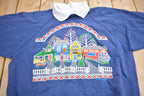Vintage 1980s Cute Raglan Collared Crewneck Sweater