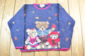 Vintage 1990s Woolrich Teddy Bear Hand-framed 100% Wool Knit Sweater