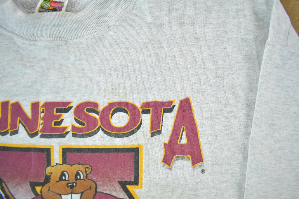 Vintage 1990s Minnesota Golden Gophers University Basketball Collegiate Crewneck Men's XL