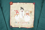 Vintage 1990s Let It Snow Triple Snowman Cute Crewneck Sweater