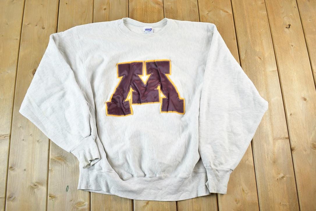 Vintage 1990s Minnesota University Pro Weave Crewneck Mens M