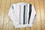 Vintage 1990s La Mode Knit Abstract Pattern Crewneck Sweater Mens Large