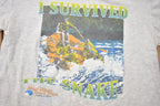 Vintage 1990s I Survived the Snake Mad River Boat Trips Souvenir T Shirt