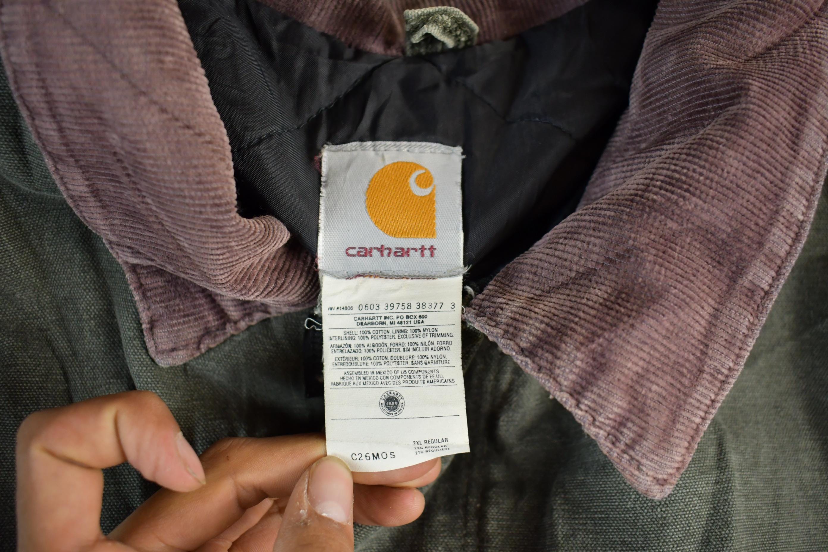 Vintage 1990s Carhartt Sherpa Lined Jacket Mens 2XL