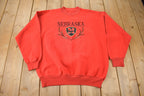 Vintage 1990s University Of Nebraska Huskers Embroidered Collegiate Crewneck Made In USA