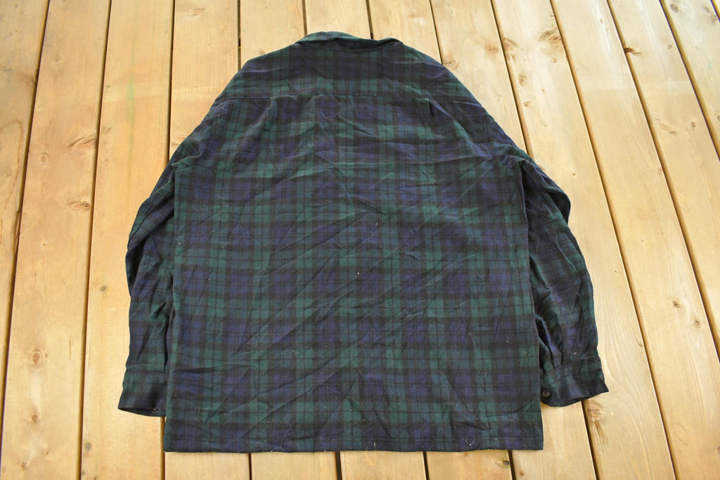 Vintage 1990s Pendleton Wool Flannel Button Up Board Shirt Men's XL