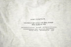 Vintage 1997 Helvetia Bold Art Deco Air Mail Stamp Graphic T Shirt Made In USA
