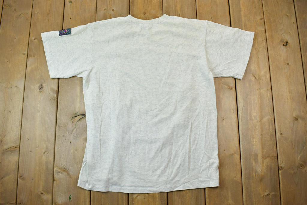 Vintage 1990s Hum Eur Wolf Face Graphic T-Shirt