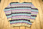 Vintage 1990s All Over Pattern Knitted Crewneck Sweater