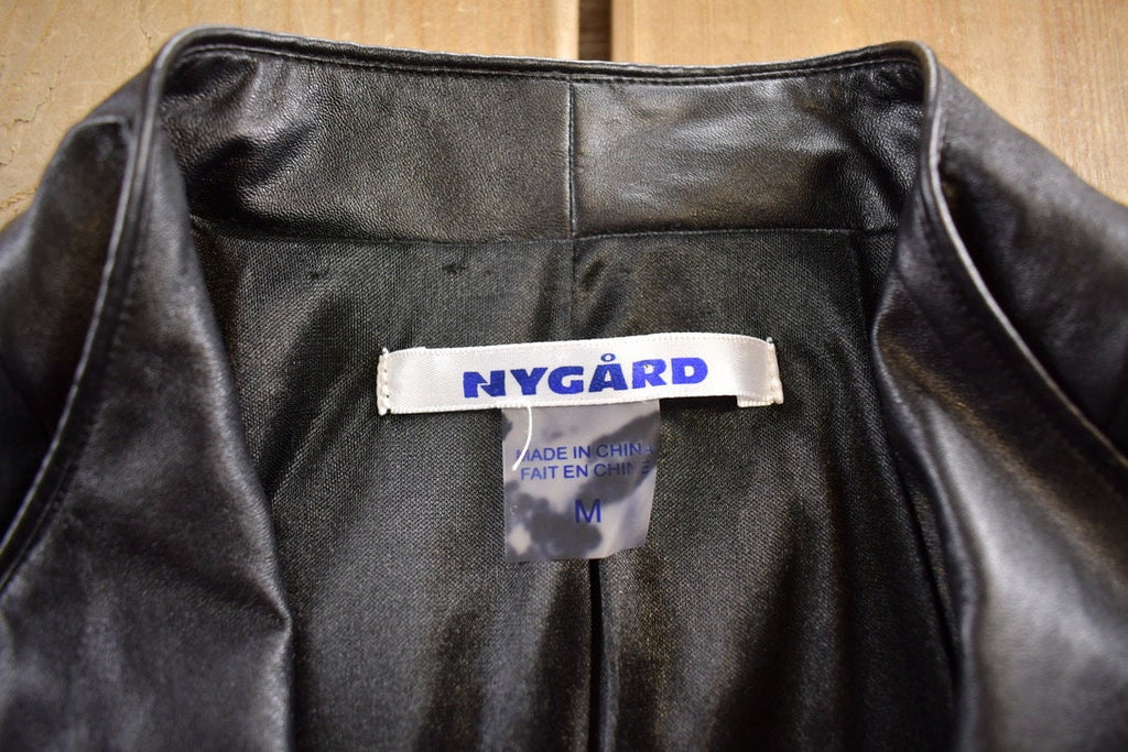 Vintage 1990s Leather Nygard Womens Blazer