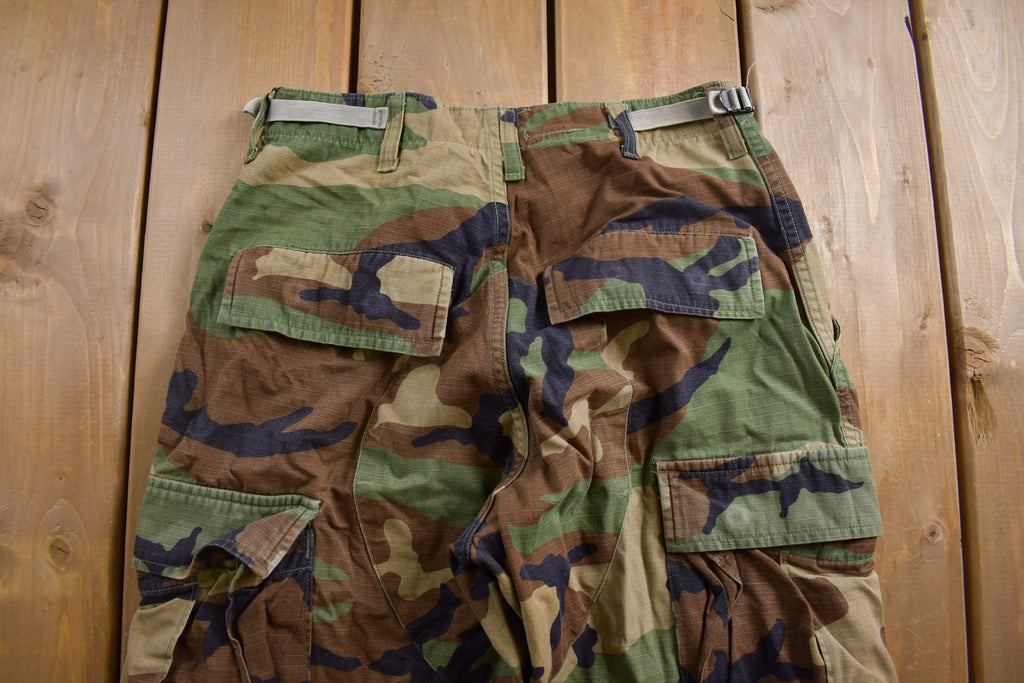 Vintage 2001 Military Woodland Camouflage Cargo Pocket Pants 26 x 29 /