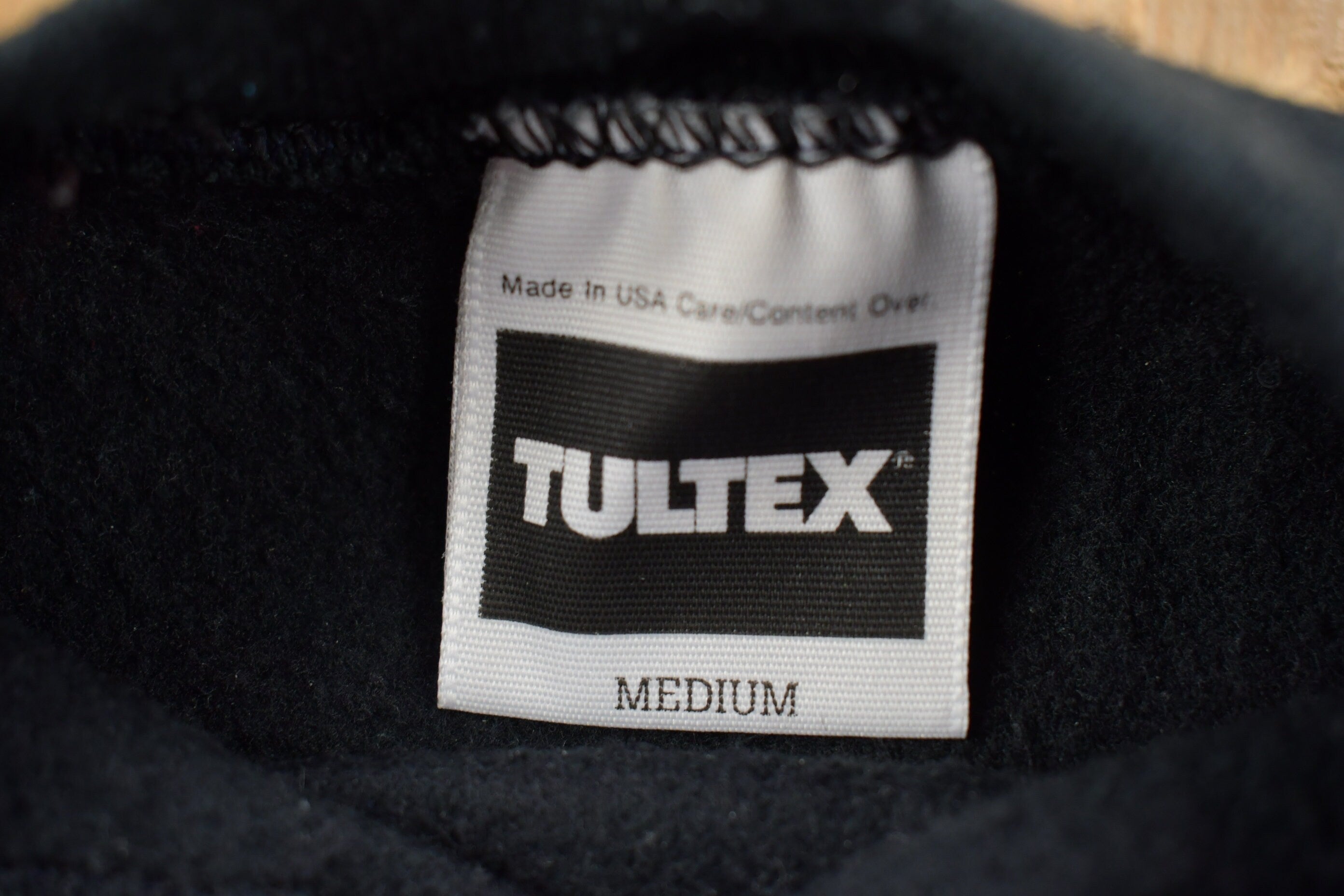 Vintage 1990s Blank Black Tultex Crewneck Sweatshirt