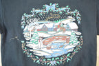 Vintage 1990s Winter Theme Snowman Crewneck Sweatshirt Mens L