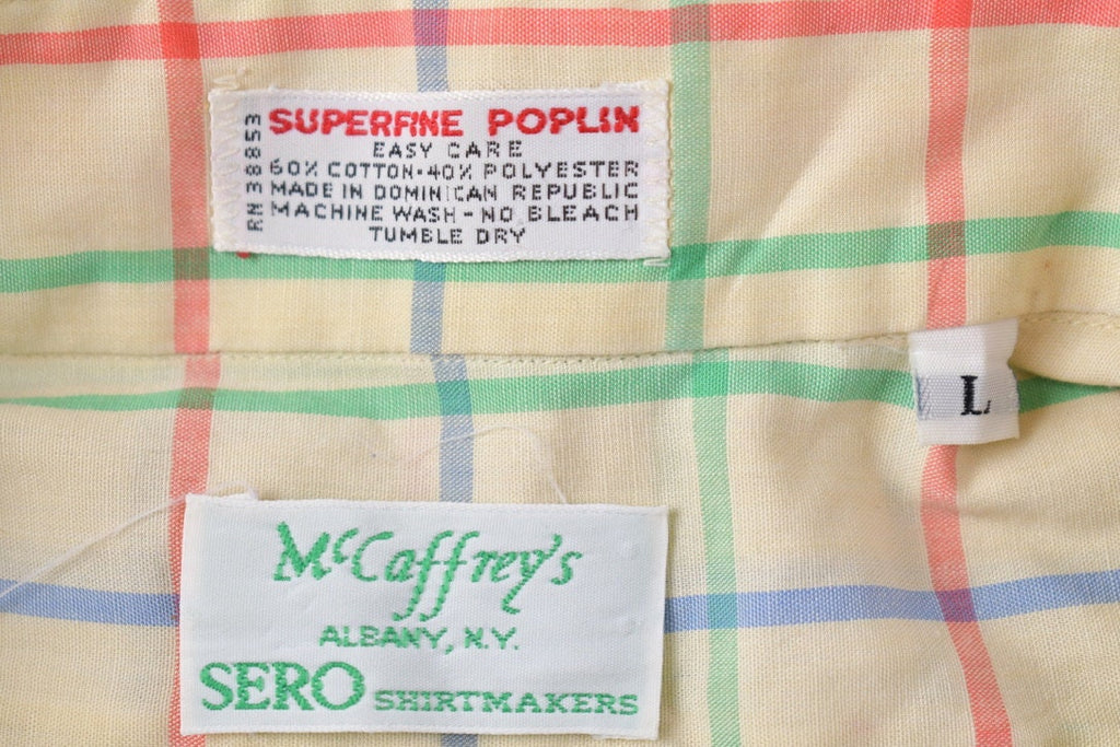 Vintage 1980s McCaffreys Plaid Button Up Shirt