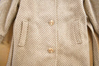 Vintage 1980s Wool Electre Paris Button Up Long Jacket Made In Paris