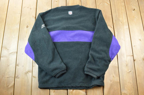 Vintage 1990s Minnesota Vikings Fleece NFL Sweater / Outdoorsman / 90s Sweater / Streetwear / Hiking / Fleece Zip up