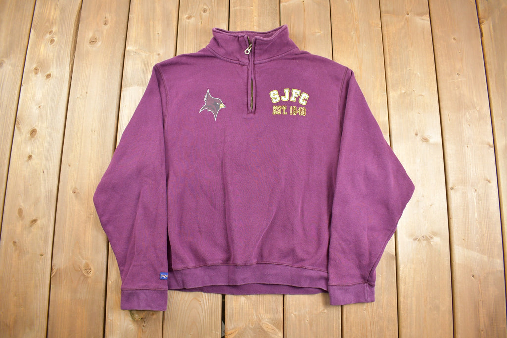 Vintage 1990s St John Fisher University Collegiate Quarter Zip Sweatshirt