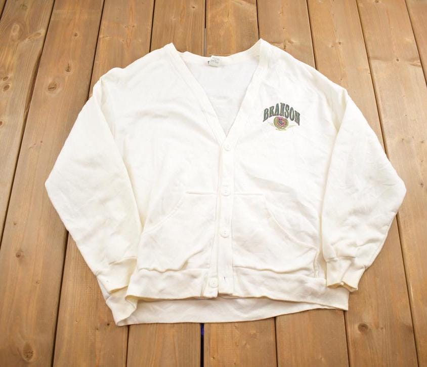 Vintage 1980s Branson Missouri Souvenir Travel Cardigan Made In USA