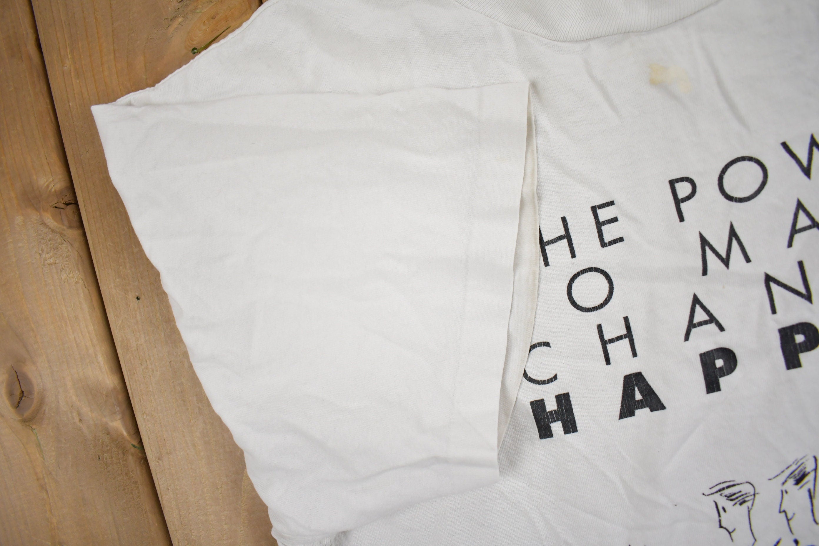 Vintage 1990s The Power To Make Change Happen Graphic T Shirt  Vintage T Shirt  MICA Continuous Learning  Graphic Tee  Single Stitch