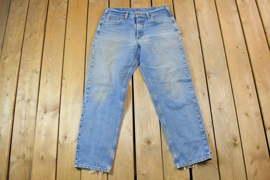 Vintage 1990s Carhartt Denim Jeans Size 34 x 32