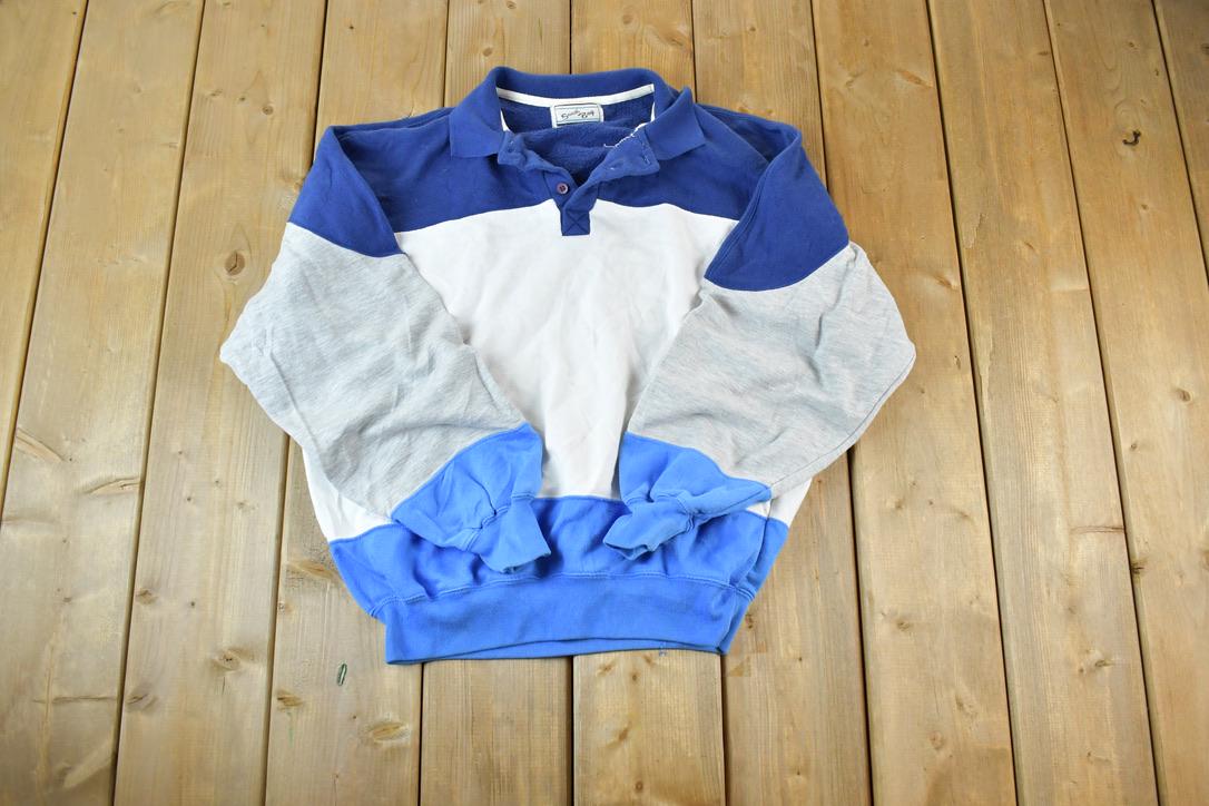 Vintage 1990s South Bay Souvenir Collared Crewneck Sweatshirt Made In USA