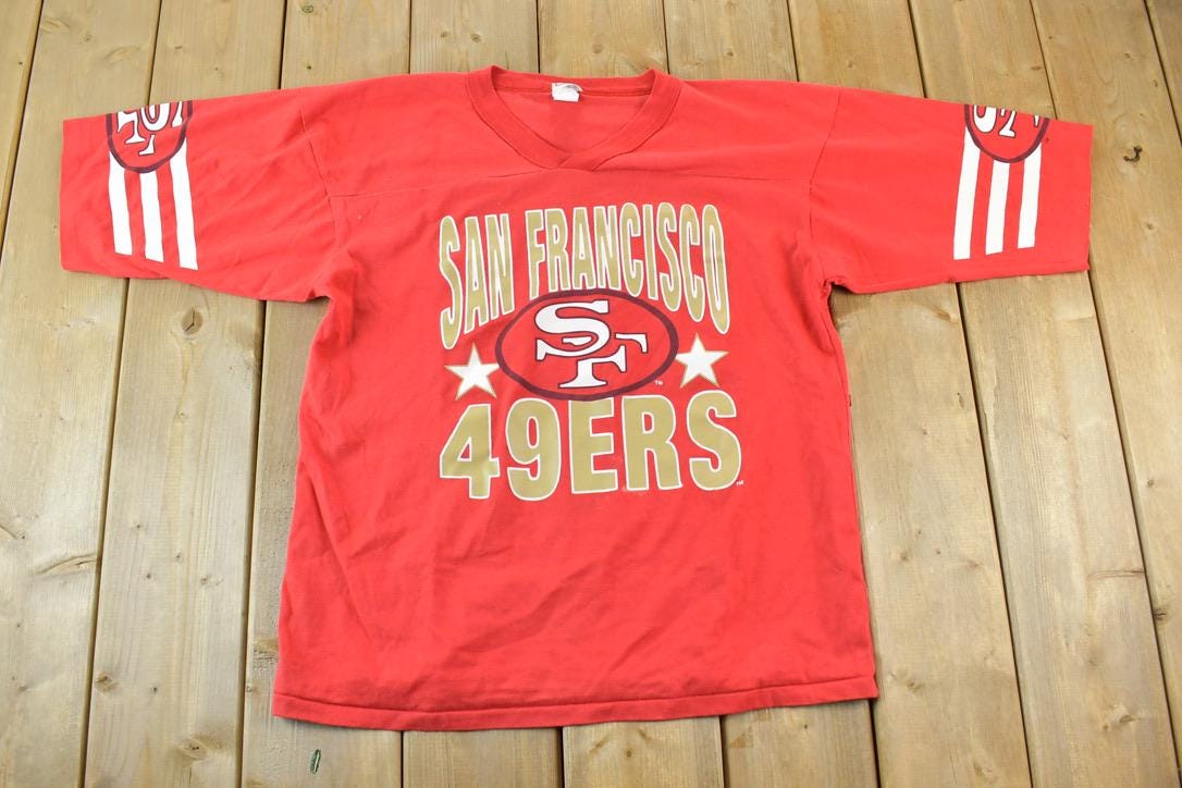 Vintage 1980s San Francisco Aop NFL Graphic print T-Shirt