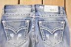 Vintage Deadstock Y2K Grace In LA Bedazzled Low Rise Jeans Women's Size 27 x 32
