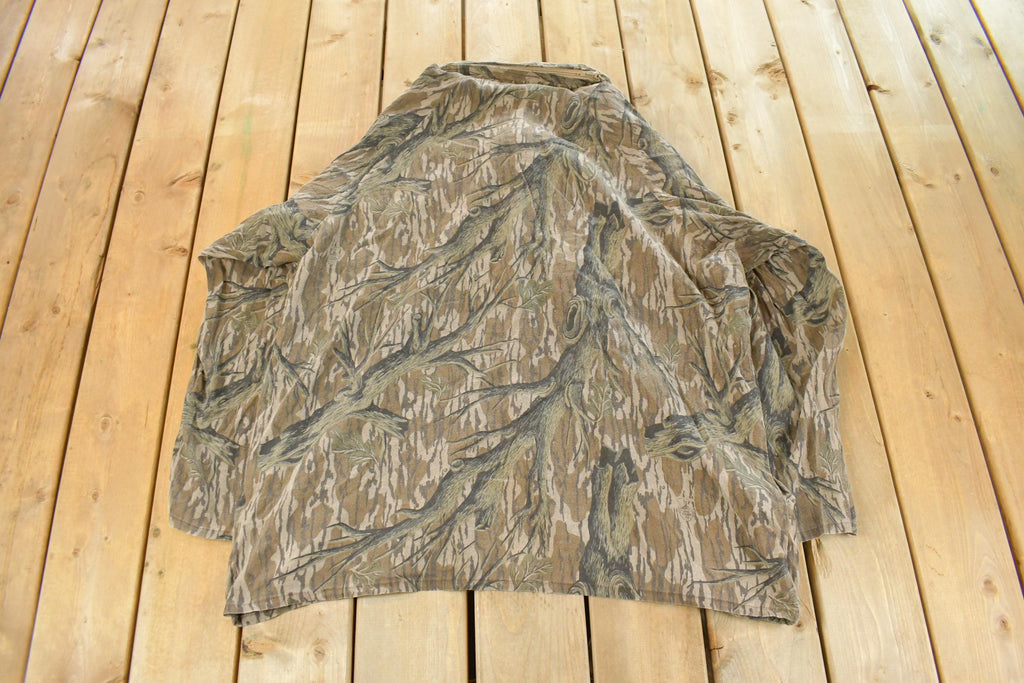Vintage 1990s Mossy Oak All Over Print Lightweight Tree Camo Jacket Men's 2XL
