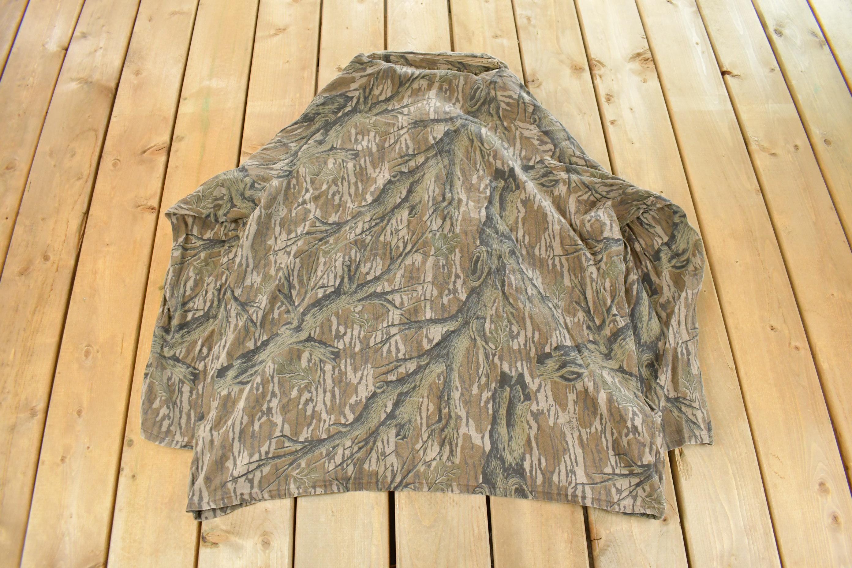 Vintage 1990s Mossy Oak All Over Print Lightweight Tree Camo Jacket Men's 2XL