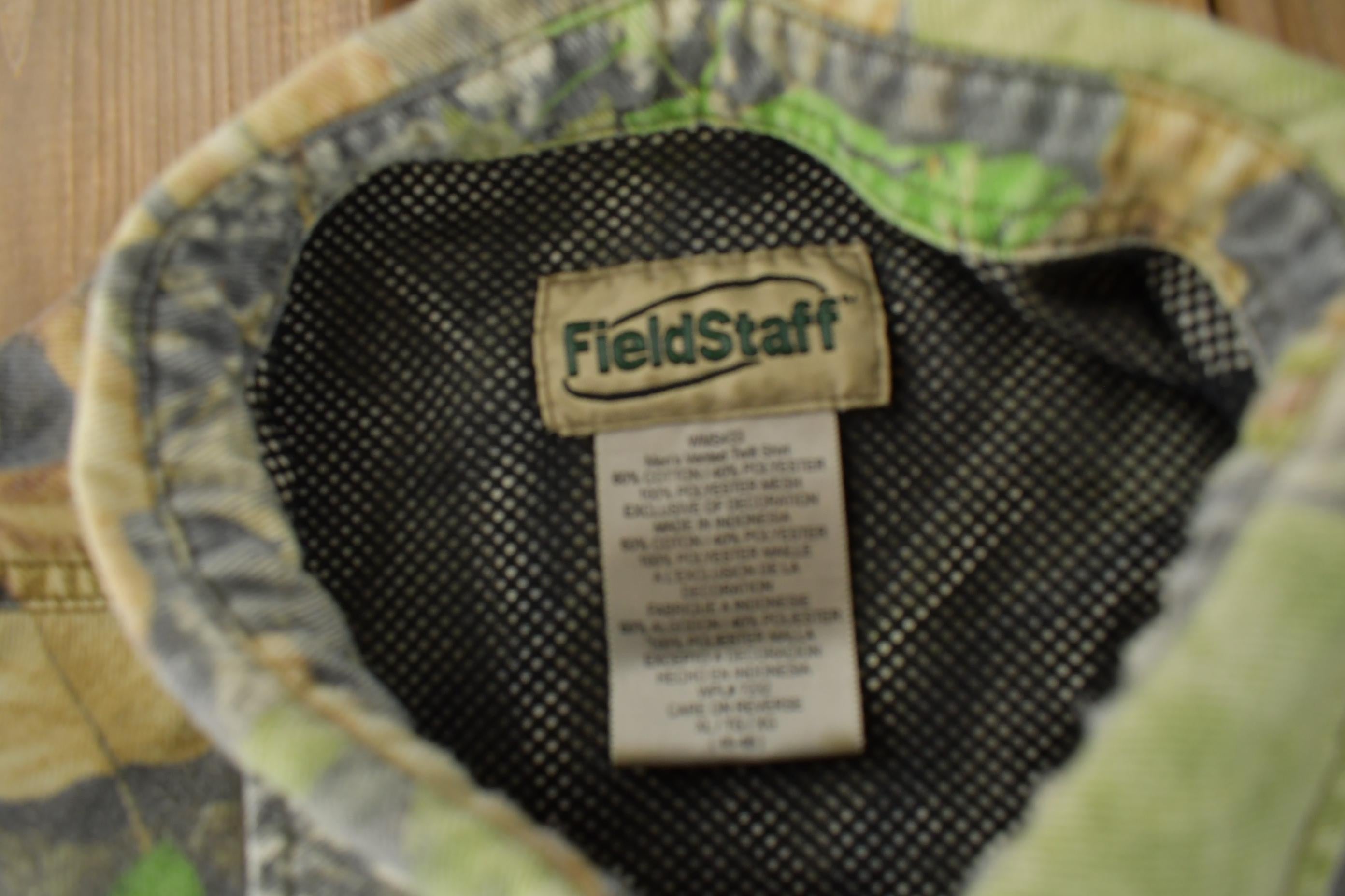 Vintage Y2K Field Staff Mossy Oak Camouflage Button Up Shirt