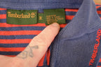 Vintage Y2K Timberland Striped Button Up Shirt Men's L