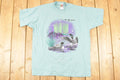 Vintage 1990s Old Mill Camp Northern Lights Souvenir Travel T-Shirt Men's L