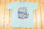 Vintage 1990s Old Mill Camp Northern Lights Souvenir Travel T-Shirt Men's L