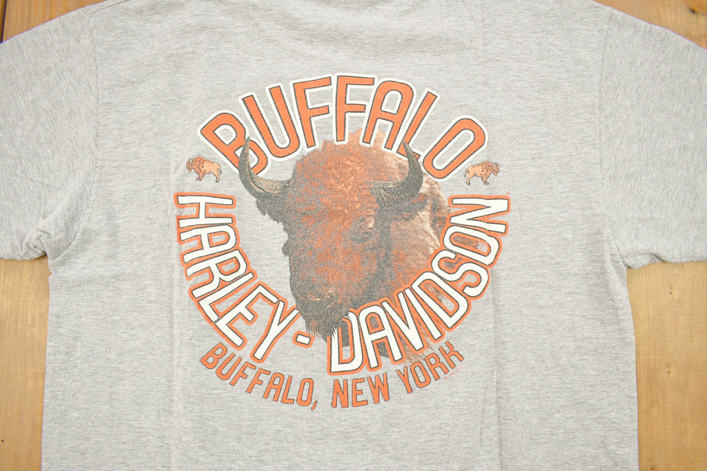 Vintage 1997 Harley Davidson Buffalo New York Screamin Eagle Graphic T-Shirt