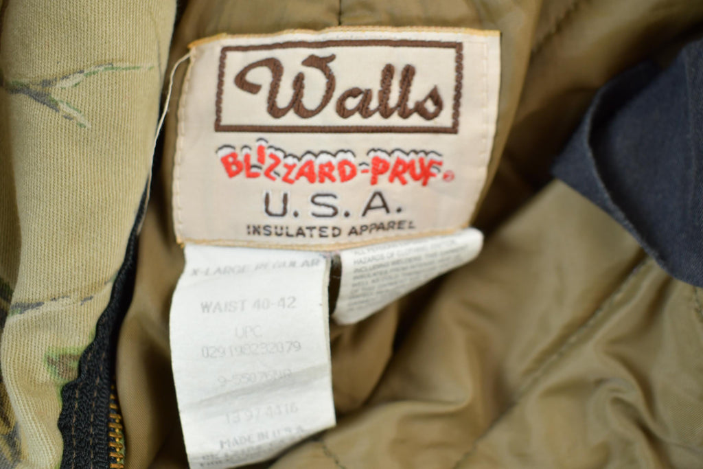 Vintage 1990s Walls Blizzard-Pruf Insulated Camouflage Hunting Pants Size 40x42
