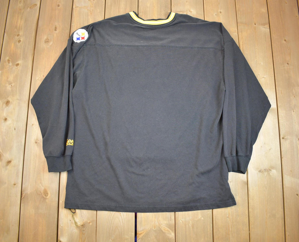 Vintage 1990s NFL Pittsburgh Lee Sport Embroidered V-Neck Sweatshirt