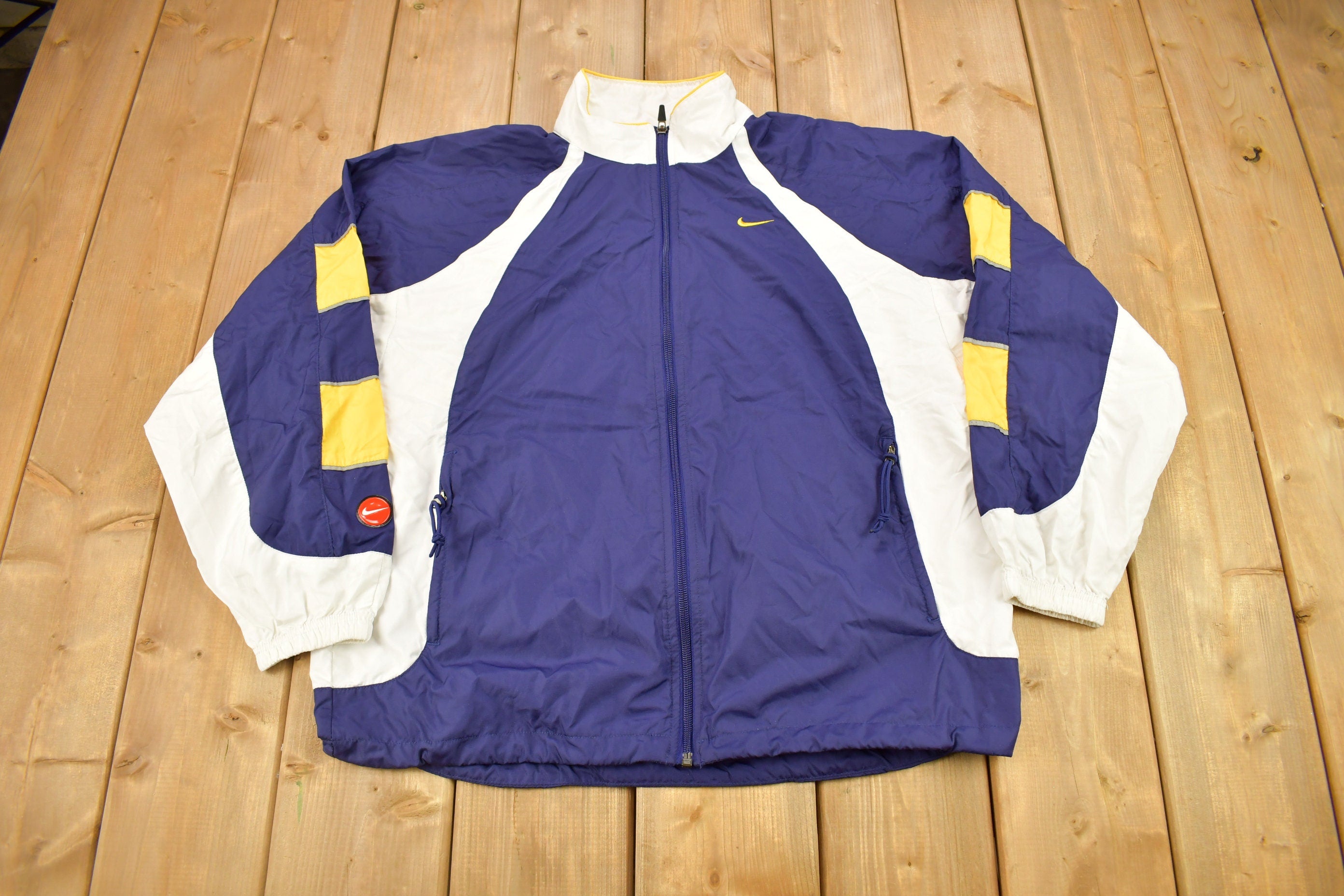Vintage 1990s Nike Women's Color Block Windbreaker Jacket